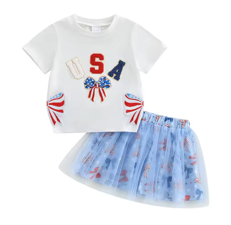 USA Bow Tutu Set