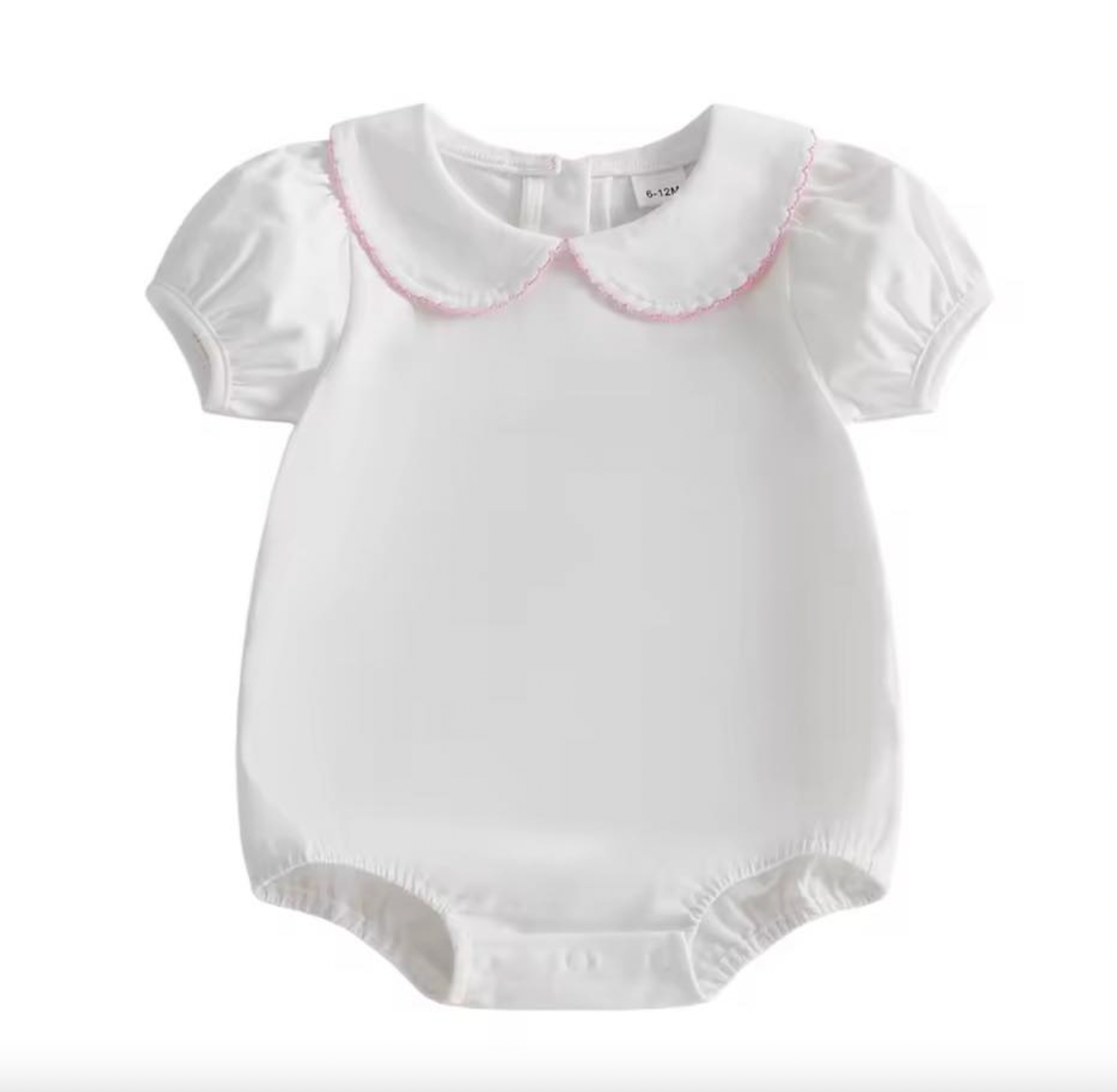 White Puff Sleeve Bubble Romper