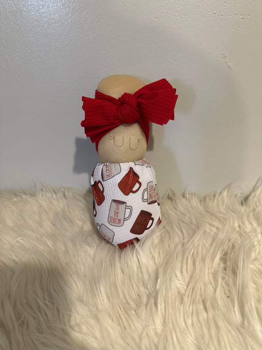 Holiday Mug Red Bow Doll #23