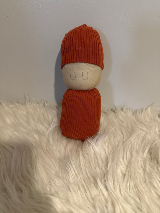 Rust Sleeping Doll with Hat #28