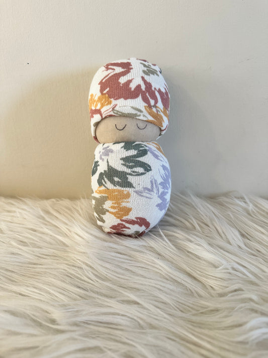 Abstract Floral Hat Swaddle Baby RTS #40