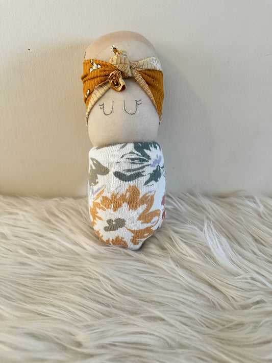 Abstract Floral Yellow Floral Bow RTS #46