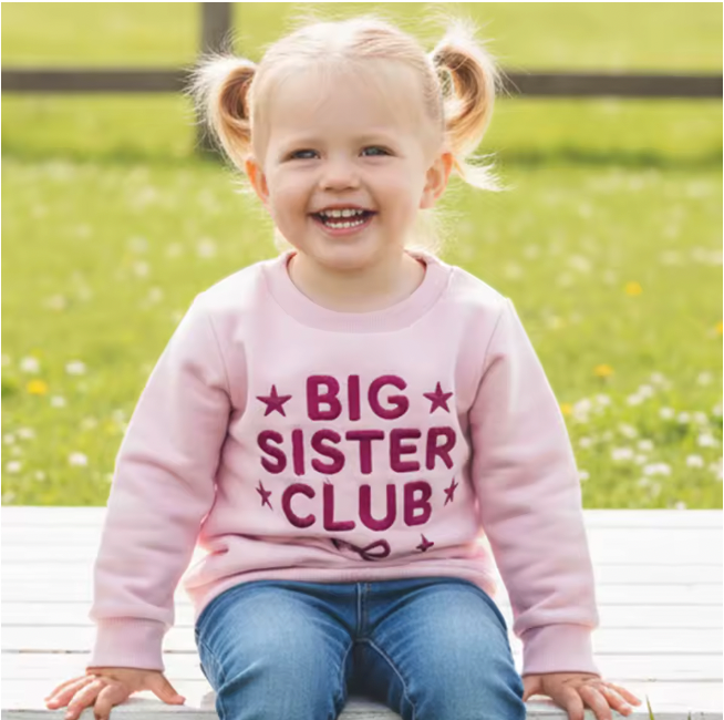 Big Sister Club Embroidered Crewneck