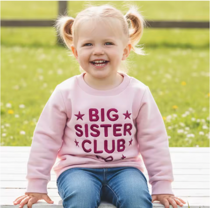 Big Sister Club Embroidered Crewneck
