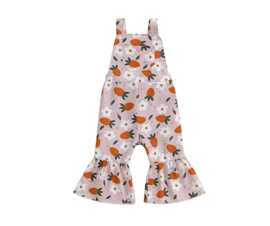 Strawberry Denim Bell Jumpsuit