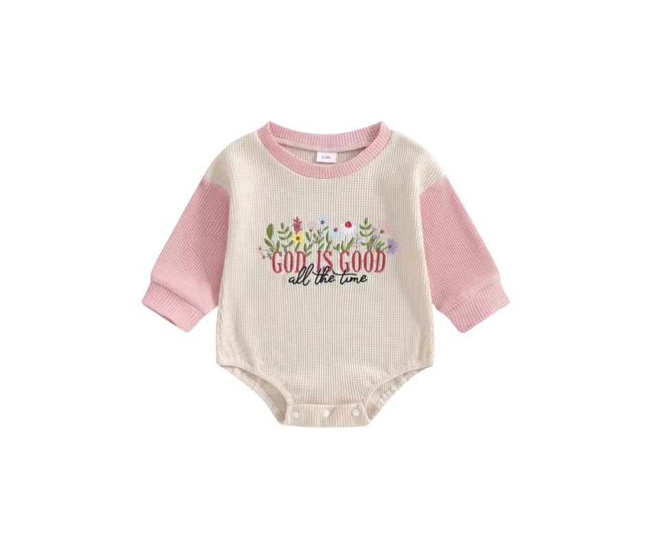 God is Great Embroidered Romper
