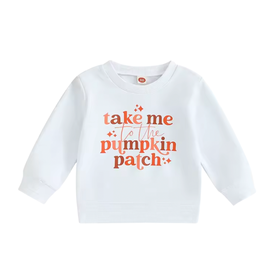 Take me to the Pumpkin Patch White Crewneck