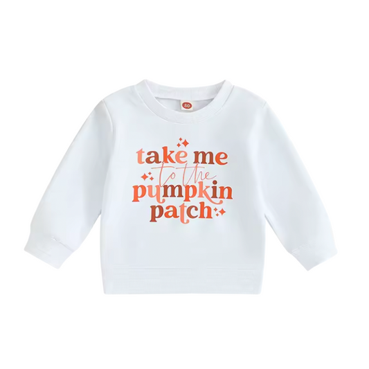 Take me to the Pumpkin Patch White Crewneck