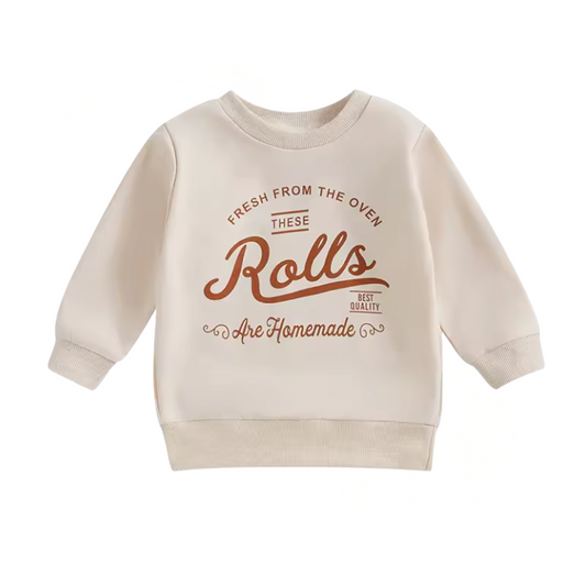 Homemade Rolls Tan Crewneck